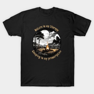 Nature Is my Therapy Camping is my prescription T-Shirt